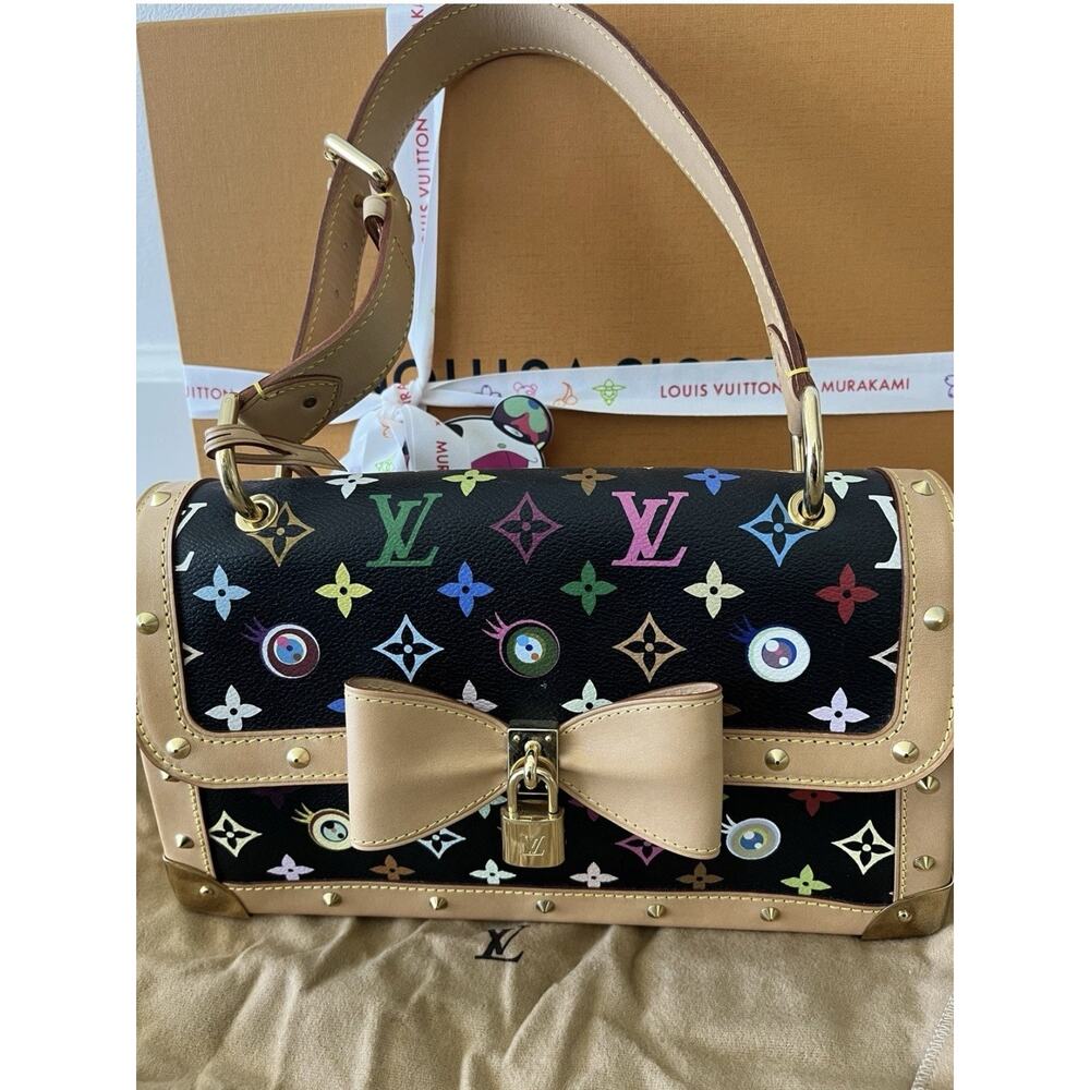 Louis Vuitton Murakami Eye Love You Bow Bag Black Multicolor Monogram RARE NIB - Picture 3 of 15